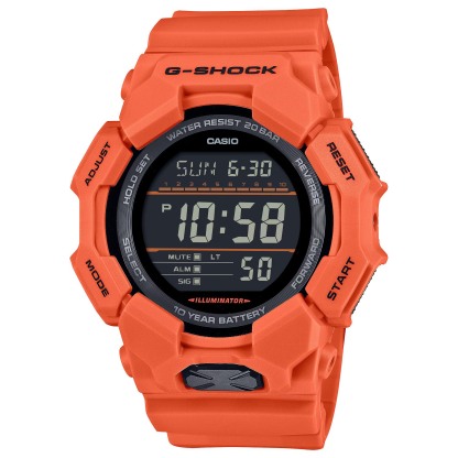 Casio G-Shock GD-010-4 Super Illuminator 10-Years Battery Digital Men's Watch (Orange) GD010-4