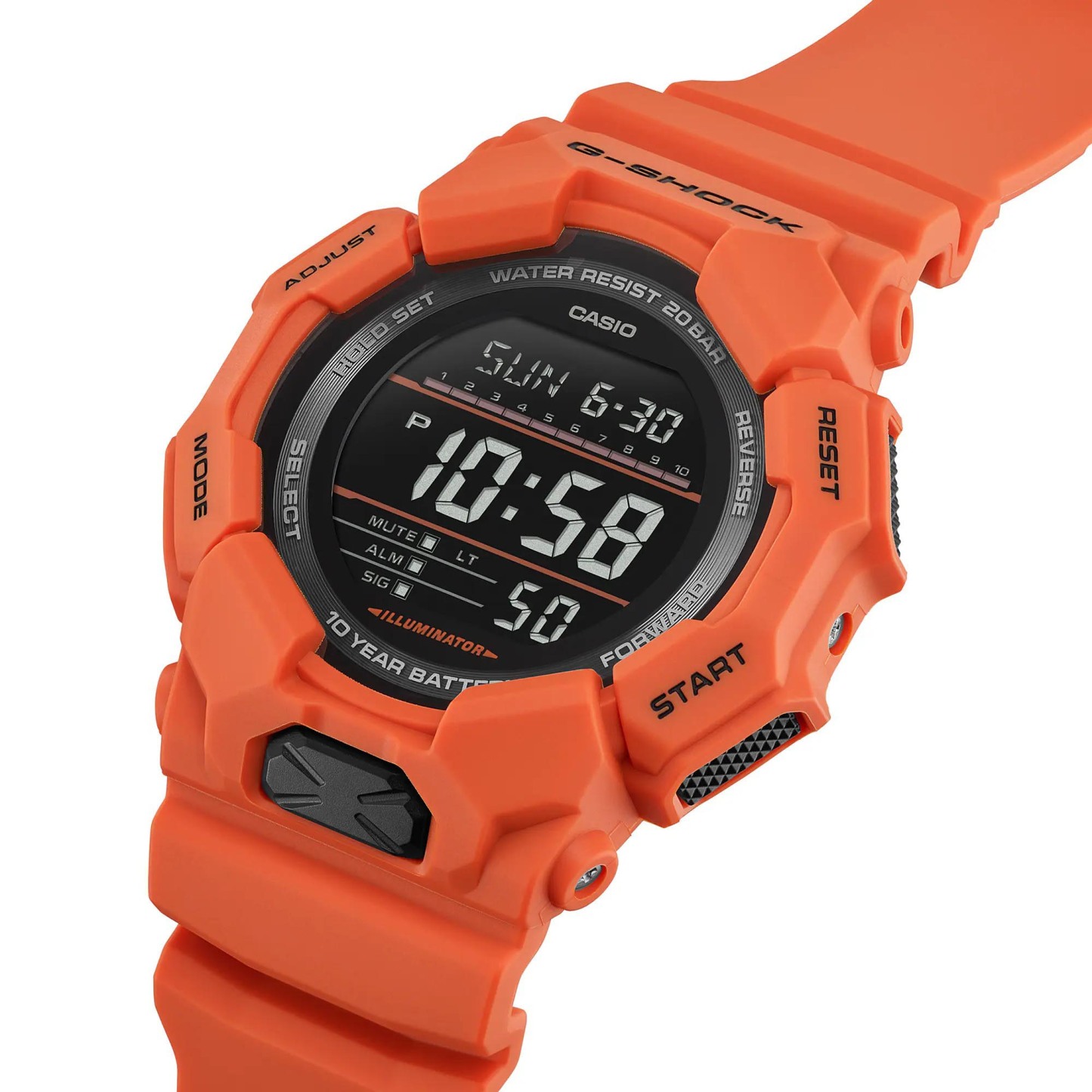 Casio G-Shock GD-010-4 Super Illuminator 10-Years Battery Digital Men's Watch (Orange) GD010-4