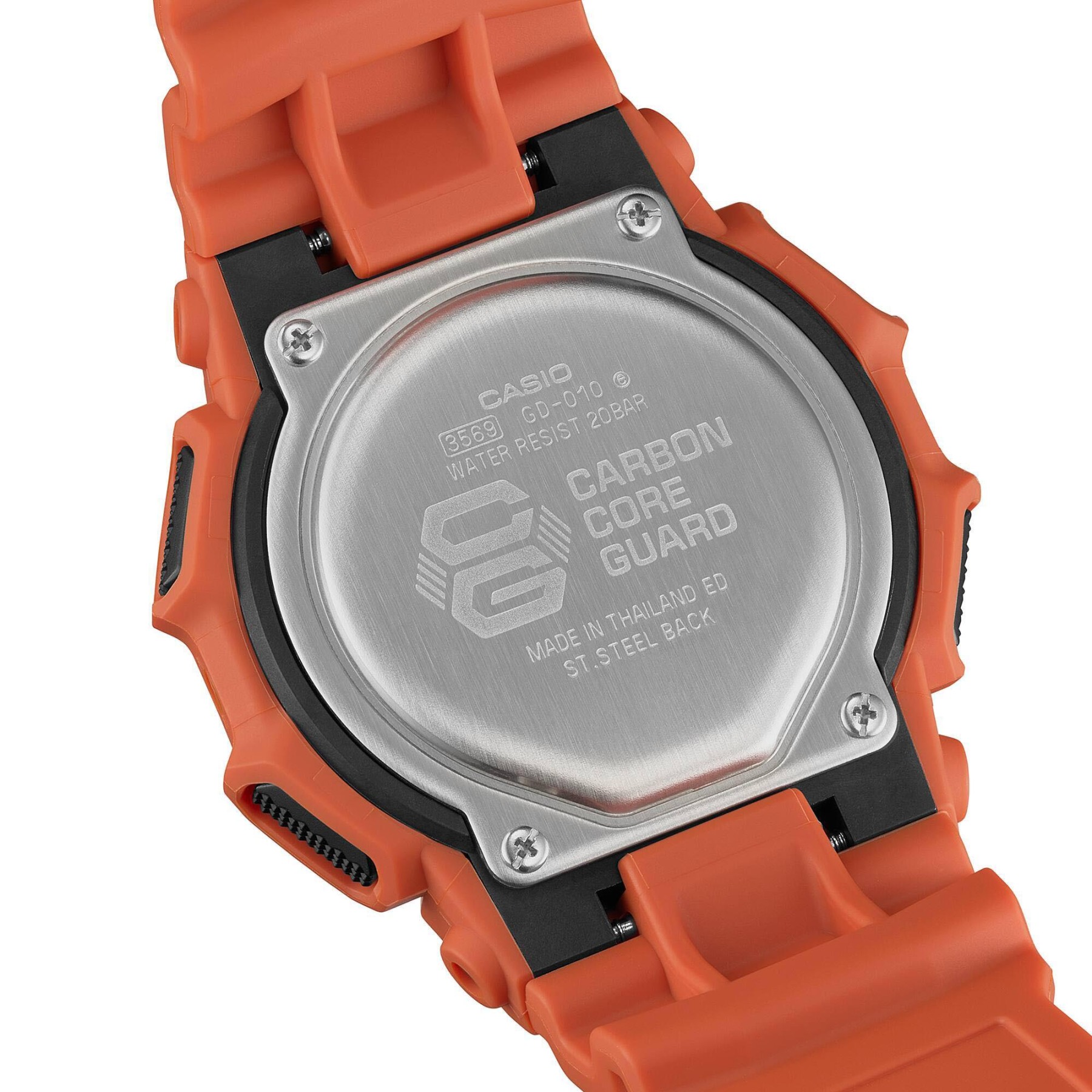 Casio G-Shock GD-010-4 Super Illuminator 10-Years Battery Digital Men's Watch (Orange) GD010-4