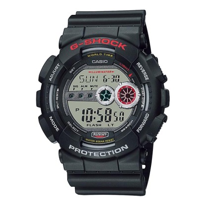 Casio G-Shock GD-100-1A Super Illuminator 7-Years Battery Digital Men's Watch (Black) GD100-1