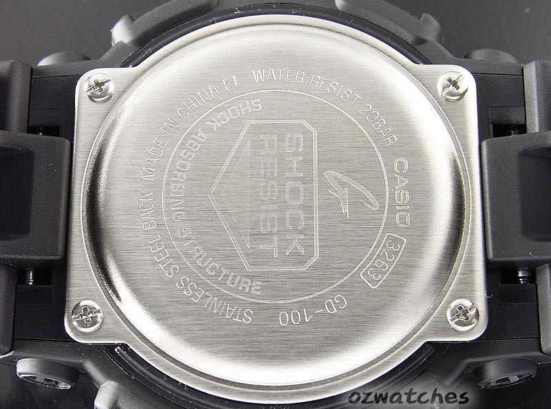 Casio G-Shock GD-100-1B Digital Super Illuminator Men Watch Black ozdigitalwatch.com.au