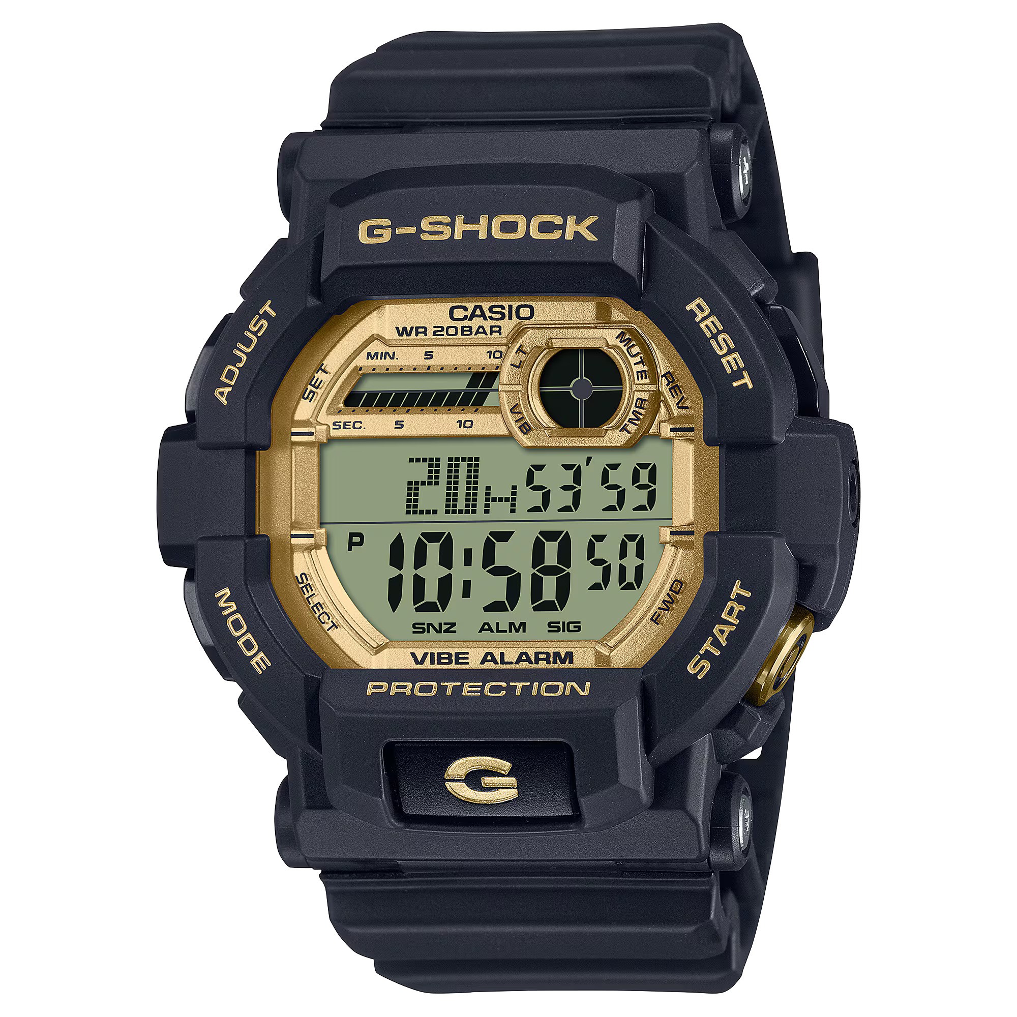 Casio G-Shock GD-350gb-1 Digital Men's Watch (Black & Gold) 5-Years Battery Life GD350gb-1