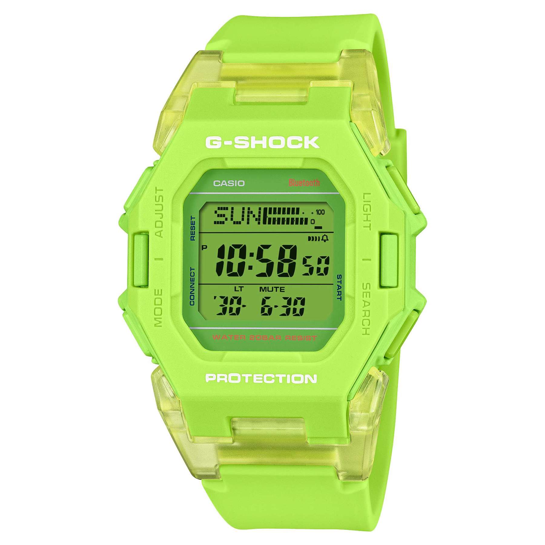 Casio G-Shock GD-B500S-3 Bluetooth Step Tracker Digital Watch (Fluorescent Green) Compact Size