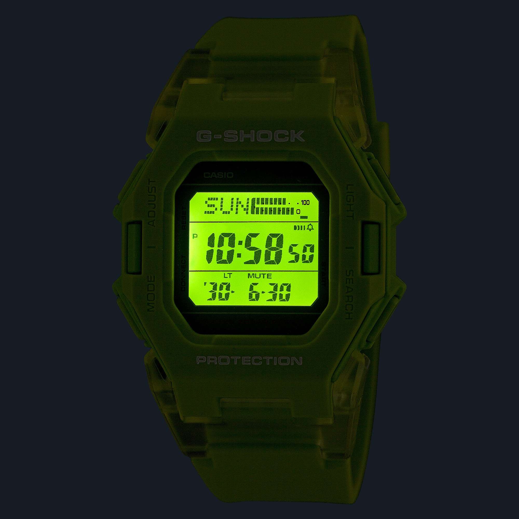 Casio G-Shock GD-B500S-3 Bluetooth Step Tracker Digital Watch (Fluorescent Green) Compact Size