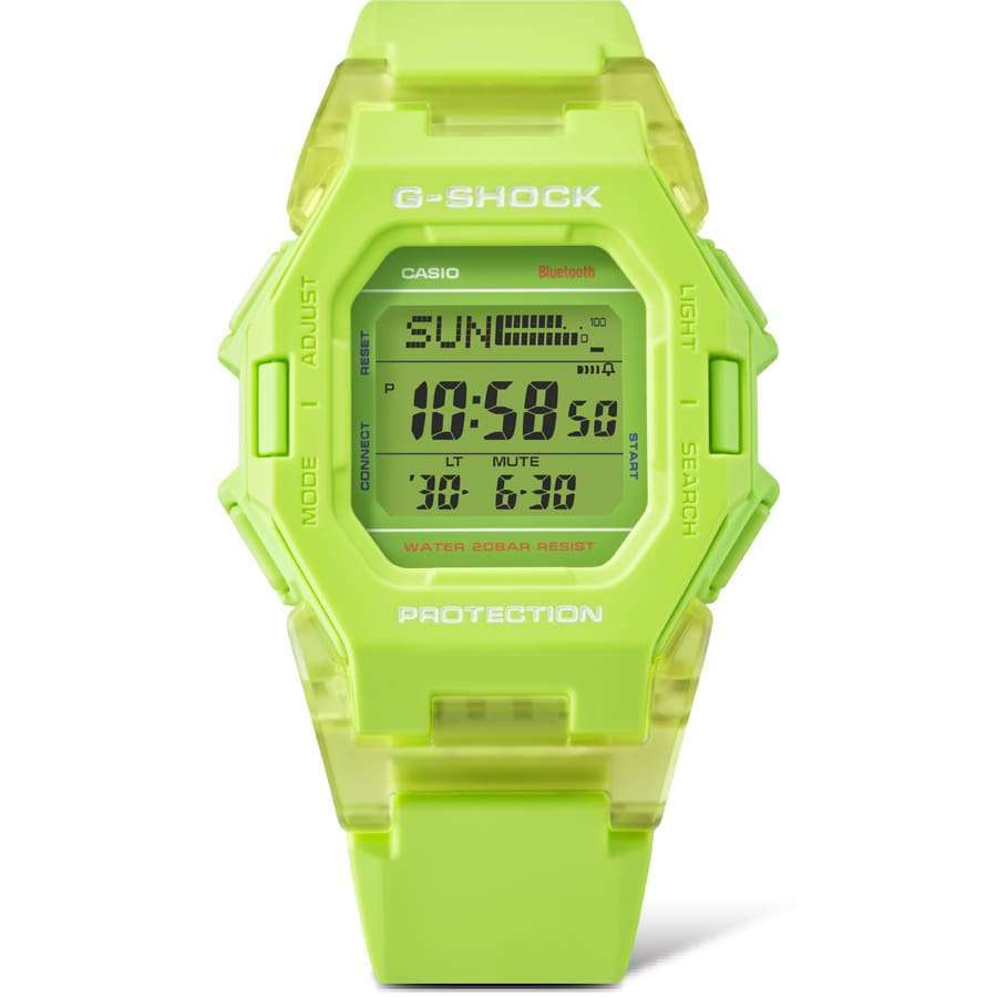 Casio G-Shock GD-B500S-3 Bluetooth Step Tracker Digital Watch (Fluorescent Green) Compact Size