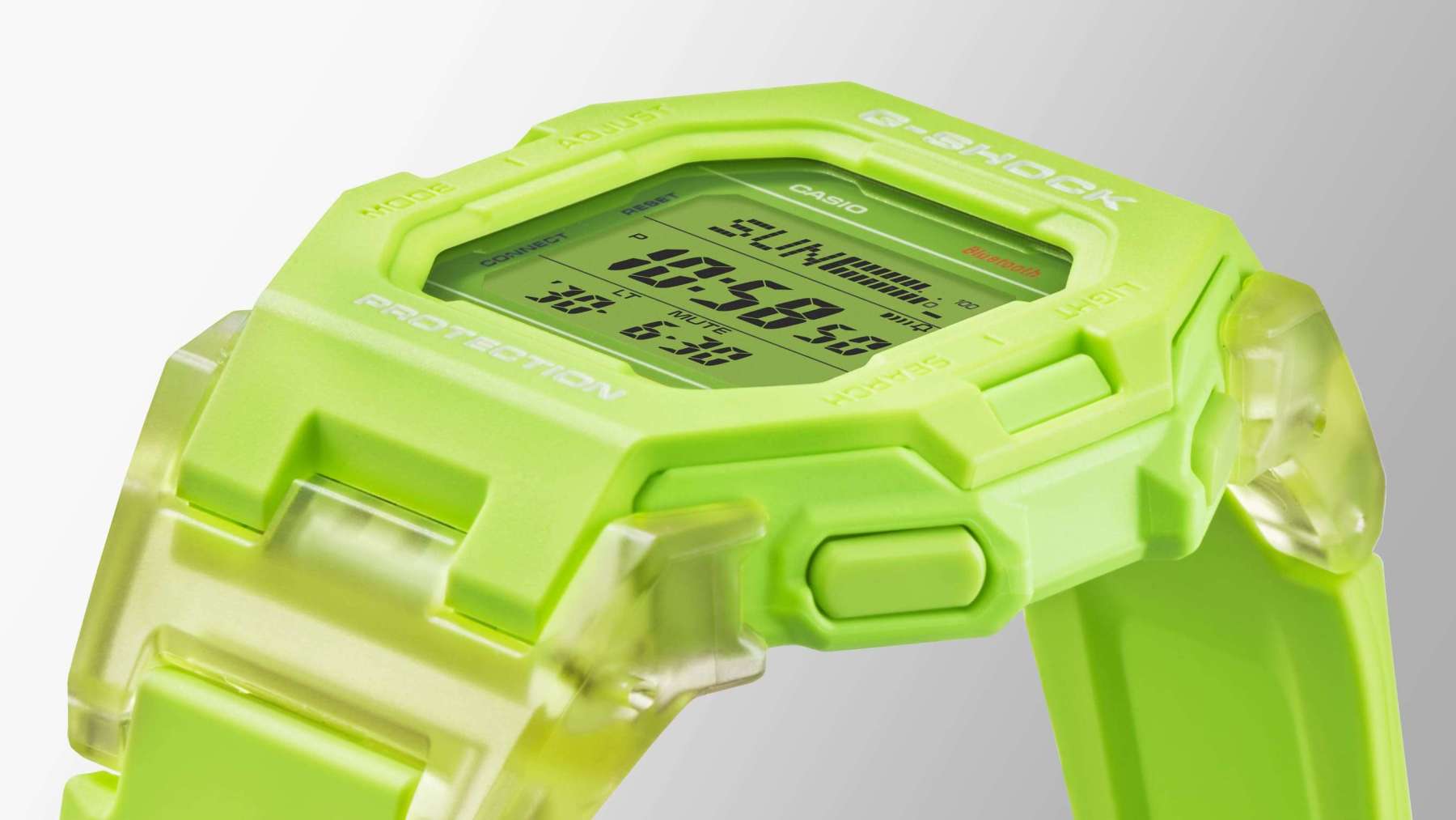 Casio G-Shock GD-B500S-3 Bluetooth Step Tracker Digital Watch (Fluorescent Green) Compact Size