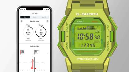 Casio G-Shock GD-B500S-3 Bluetooth Step Tracker Digital Watch (Fluorescent Green) Compact Size
