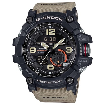 Casio G-Shock GG-1000-1A5 Mudmaster Twin Sensor Men's Watch (Beige x Black) GG1000-1A5