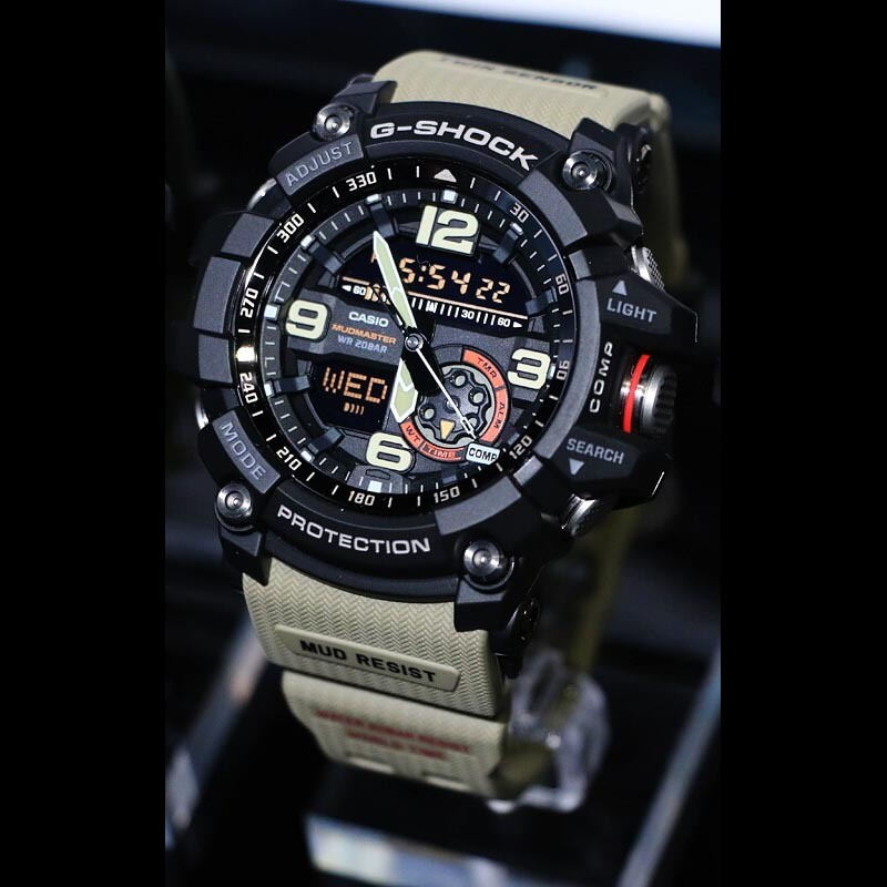 Casio G-Shock GG-1000-1A5 Mudmaster Twin Sensor Men's Watch (Beige x Black) GG1000-1A5