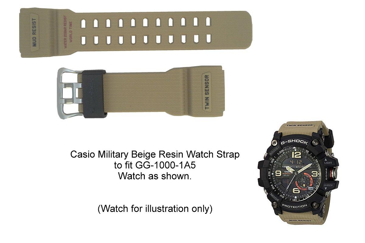 Casio G-Shock GG-1000-1A5 Mudmaster Genuine Replacement Band (Beige) (Part No: 10517719)