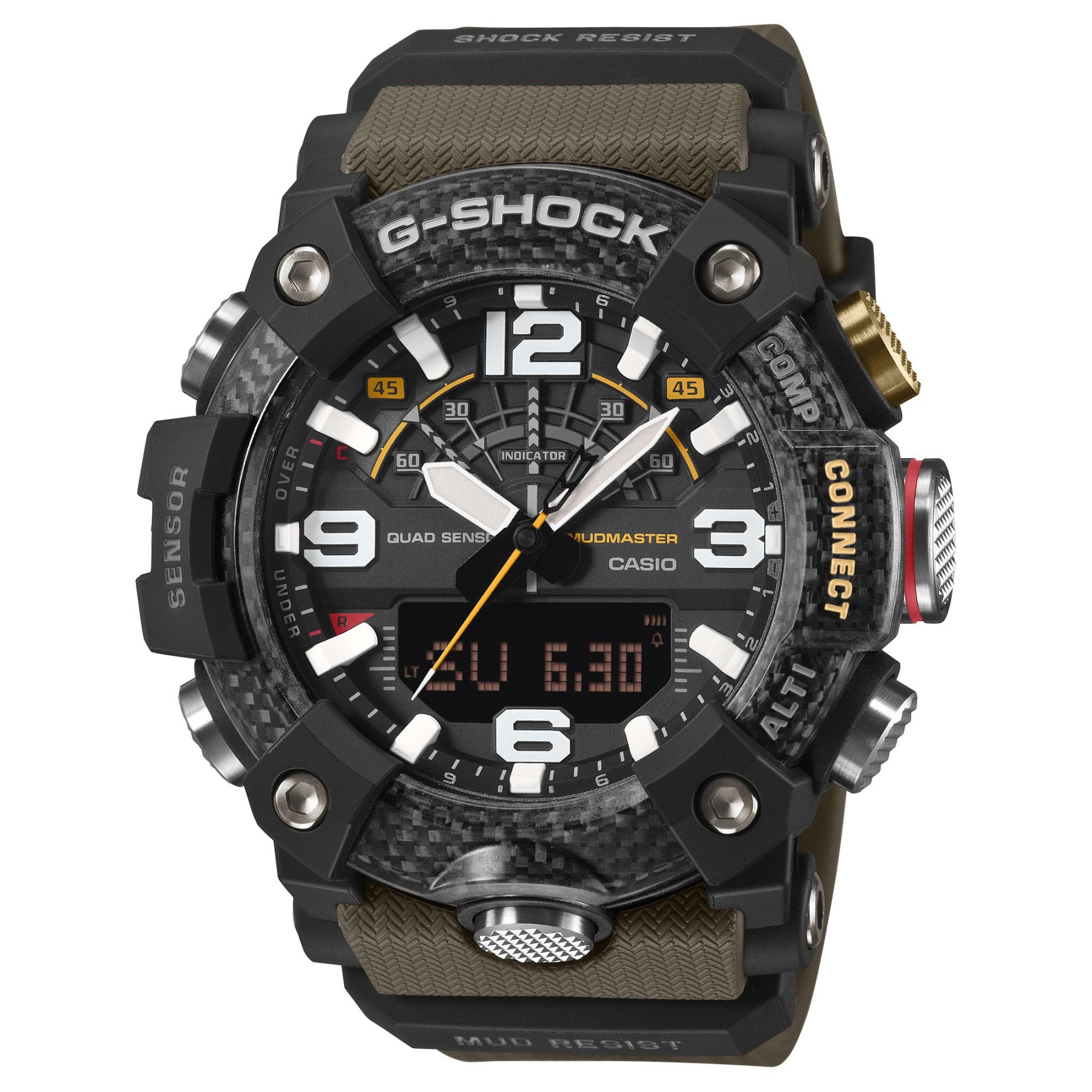 Casio G-Shock GG-B100X-1A3 Mudmaster Quad Sensor Bluetooth Men's Watch (Green & Black) GGB100X-1A3