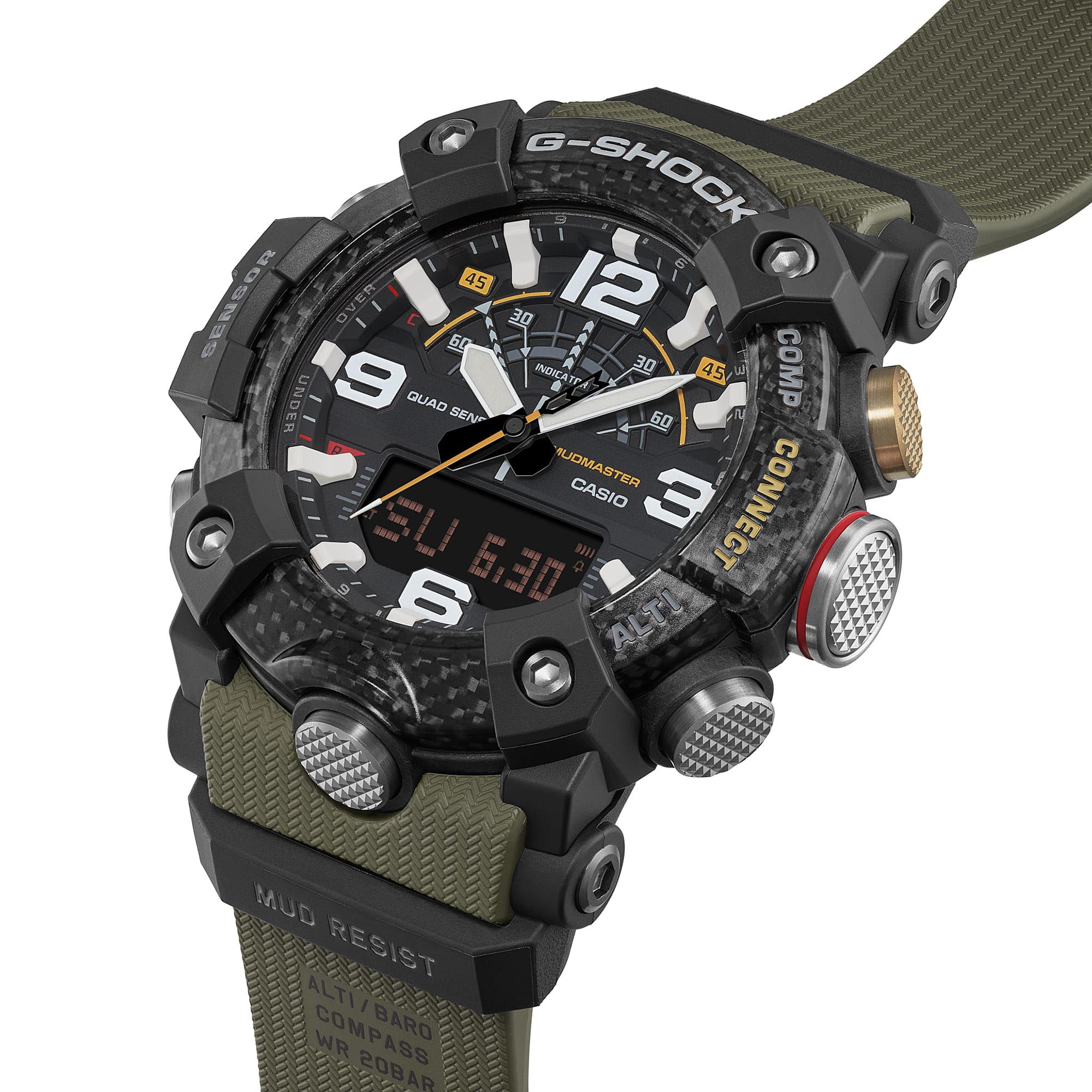 Casio G-Shock GG-B100X-1A3 Mudmaster Quad Sensor Bluetooth Men's Watch (Green & Black) GGB100X-1A3