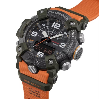 Casio G-Shock GG-B100X-1A9 Mudmaster Quad Sensor Bluetooth Men's Watch (Orange & Black) (Upgrade version of GG-B100-1A9)