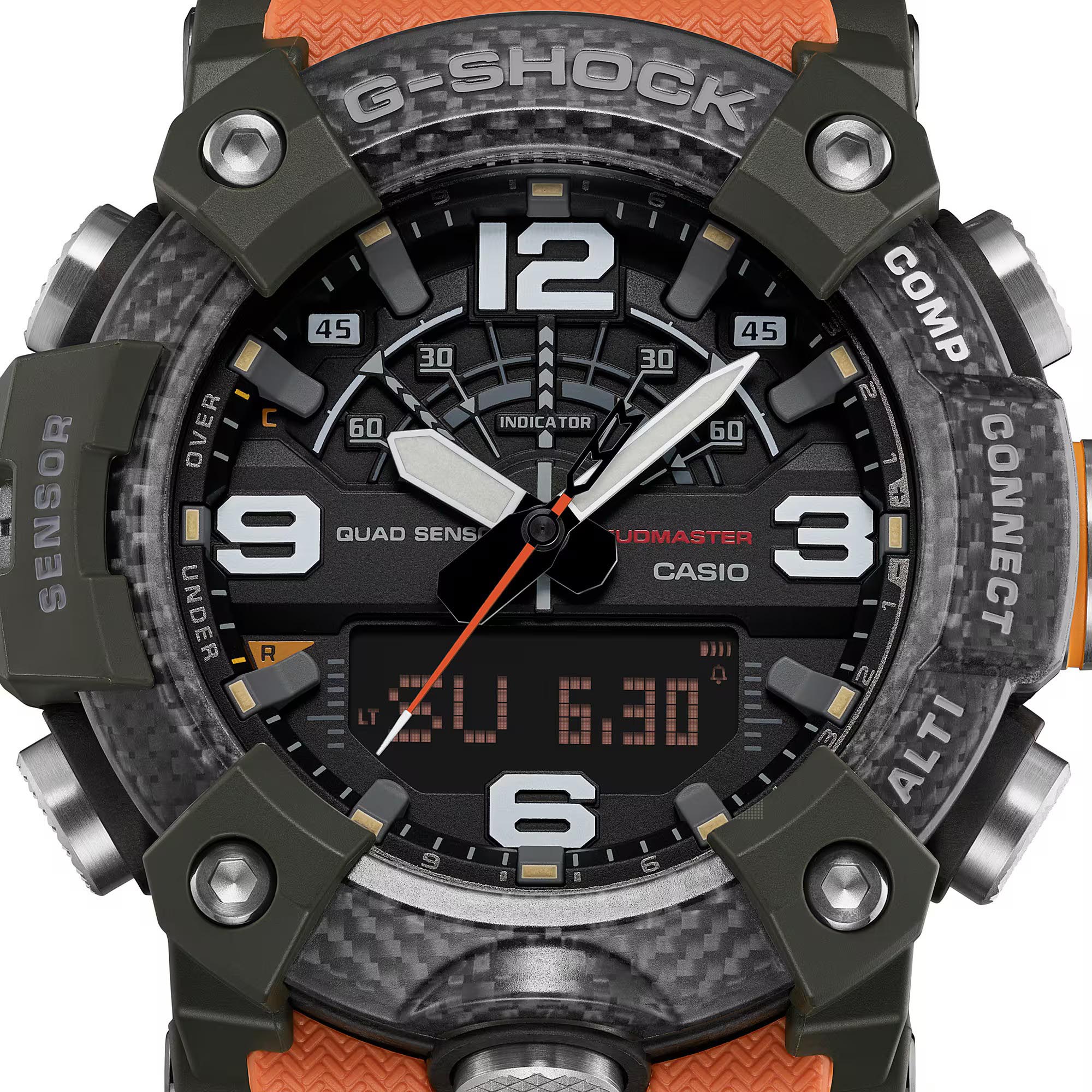 Casio G-Shock GG-B100X-1A9 Mudmaster Quad Sensor Bluetooth Men's Watch (Orange & Black) (Upgrade version of GG-B100-1A9)