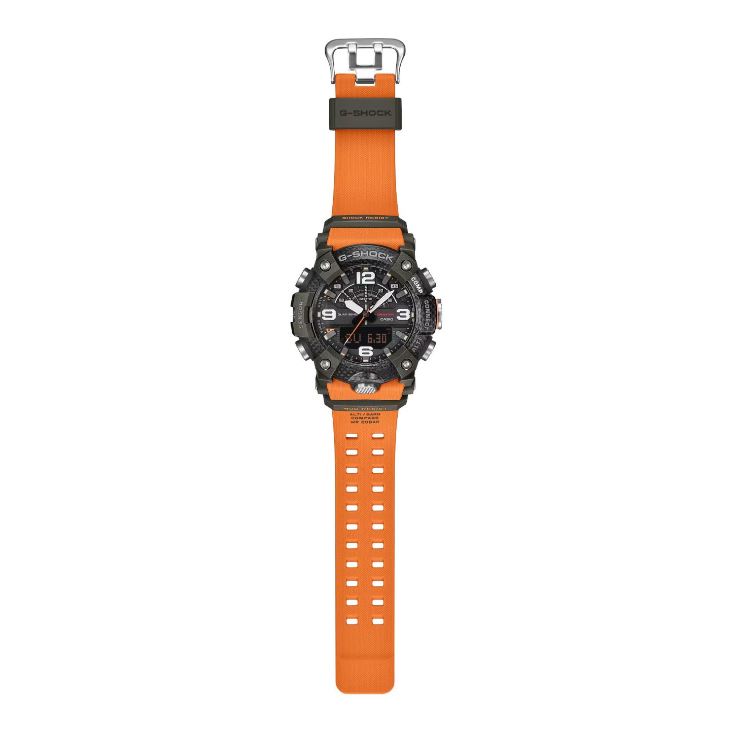 Casio G-Shock GG-B100X-1A9 Mudmaster Quad Sensor Bluetooth Men's Watch (Orange & Black) (Upgrade version of GG-B100-1A9)