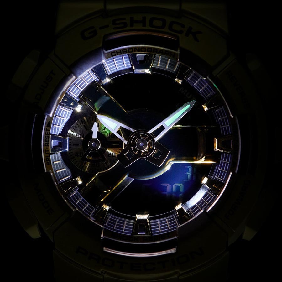 Casio G-Shock GM-110G-1A9 Analog Digital Men Watch Metal Covered Gold Black ozdigitalwatch.com.au