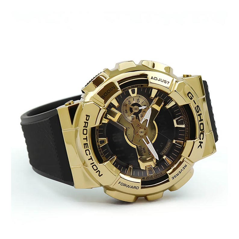 Casio G-Shock GM-110G-1A9 Analog Digital Men Watch Metal Covered Gold Black ozdigitalwatch.com.au