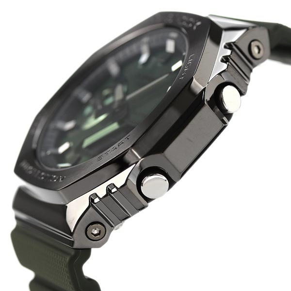 Casio G-Shock GM-2100B-3A CasiOak Metal Case Analog Digital Watch Green Gray ozdigitalwatch.com.au