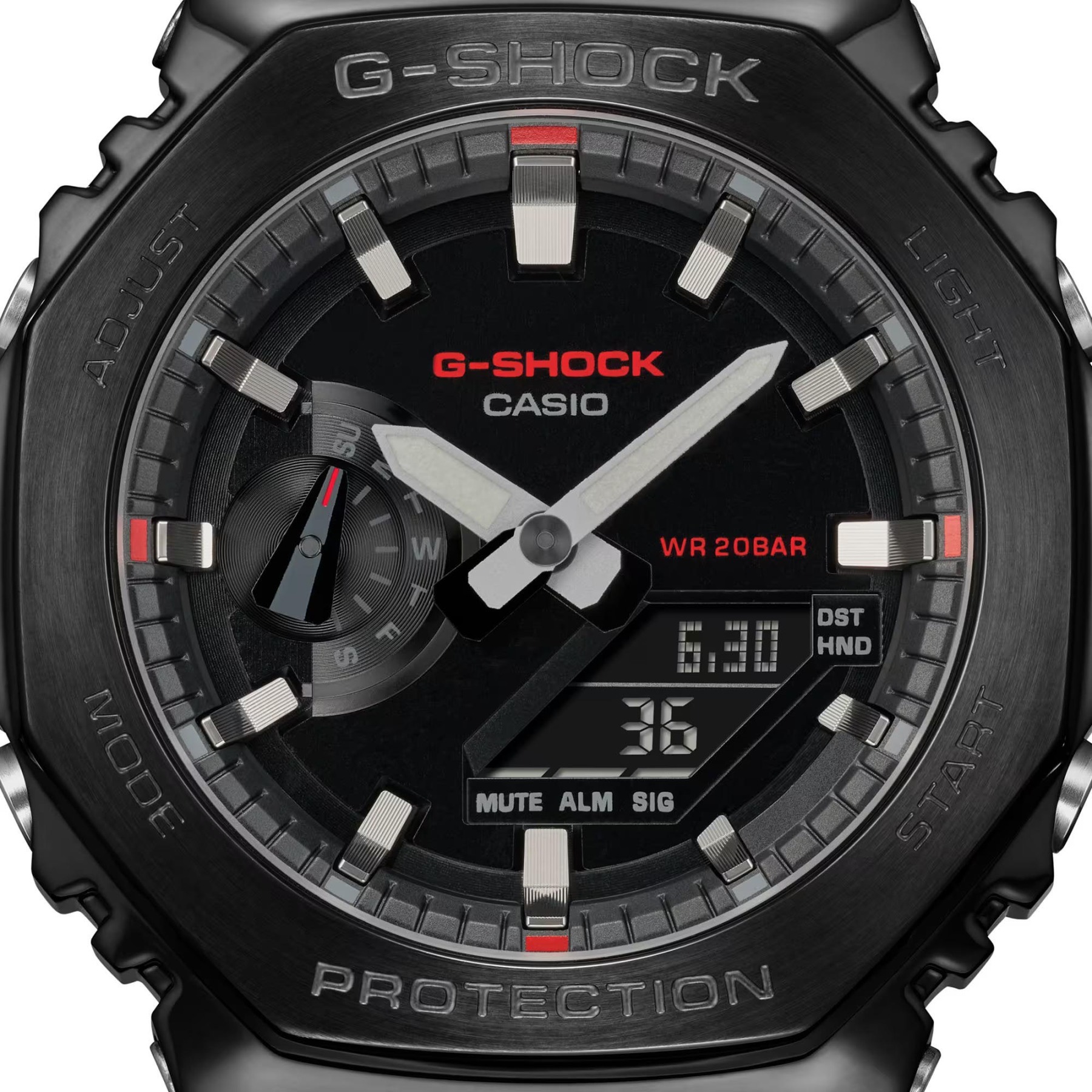 Casio G-Shock GM-2100CB-1A CasiOak Metal Case Watch Black Cloth Band ozdigitalwatch.com.au