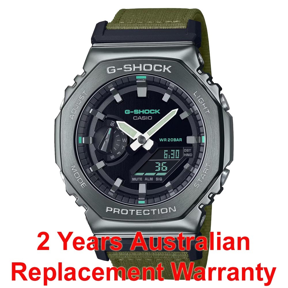 Casio G-Shock GM-2100CB-3A CasiOak Metal Case Analog Digital Men Watch ozdigitalwatch.com.au