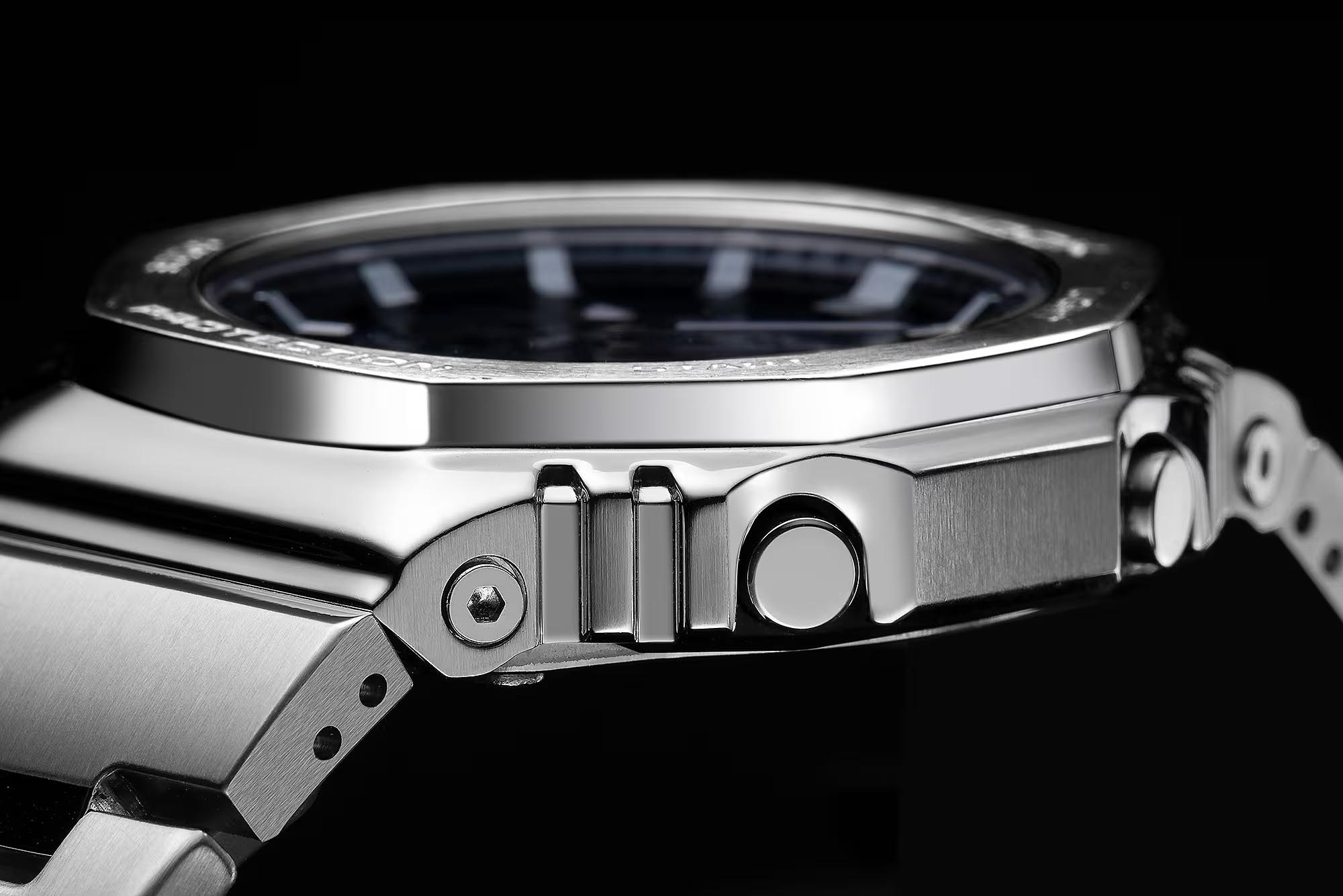 Casio G-Shock GM-2110D-7A CasiOak Full Metal Analog Digital Men's Watch (Silver) GM2110D-7A