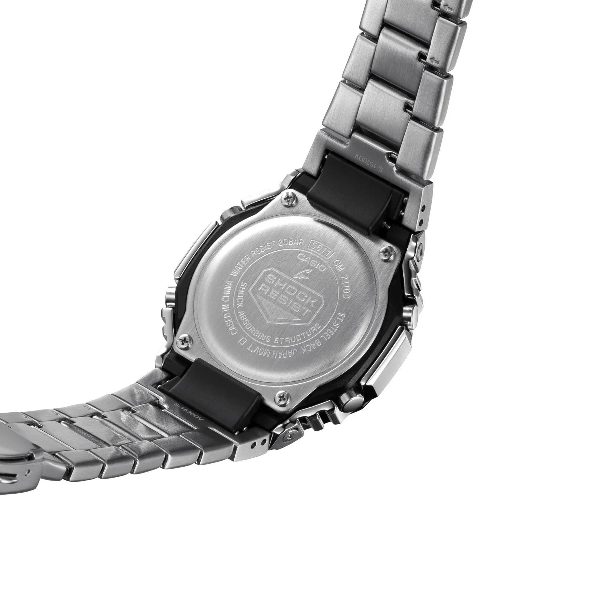 Casio G-Shock GM-2110D-7A CasiOak Full Metal Analog Digital Men's Watch (Silver) GM2110D-7A