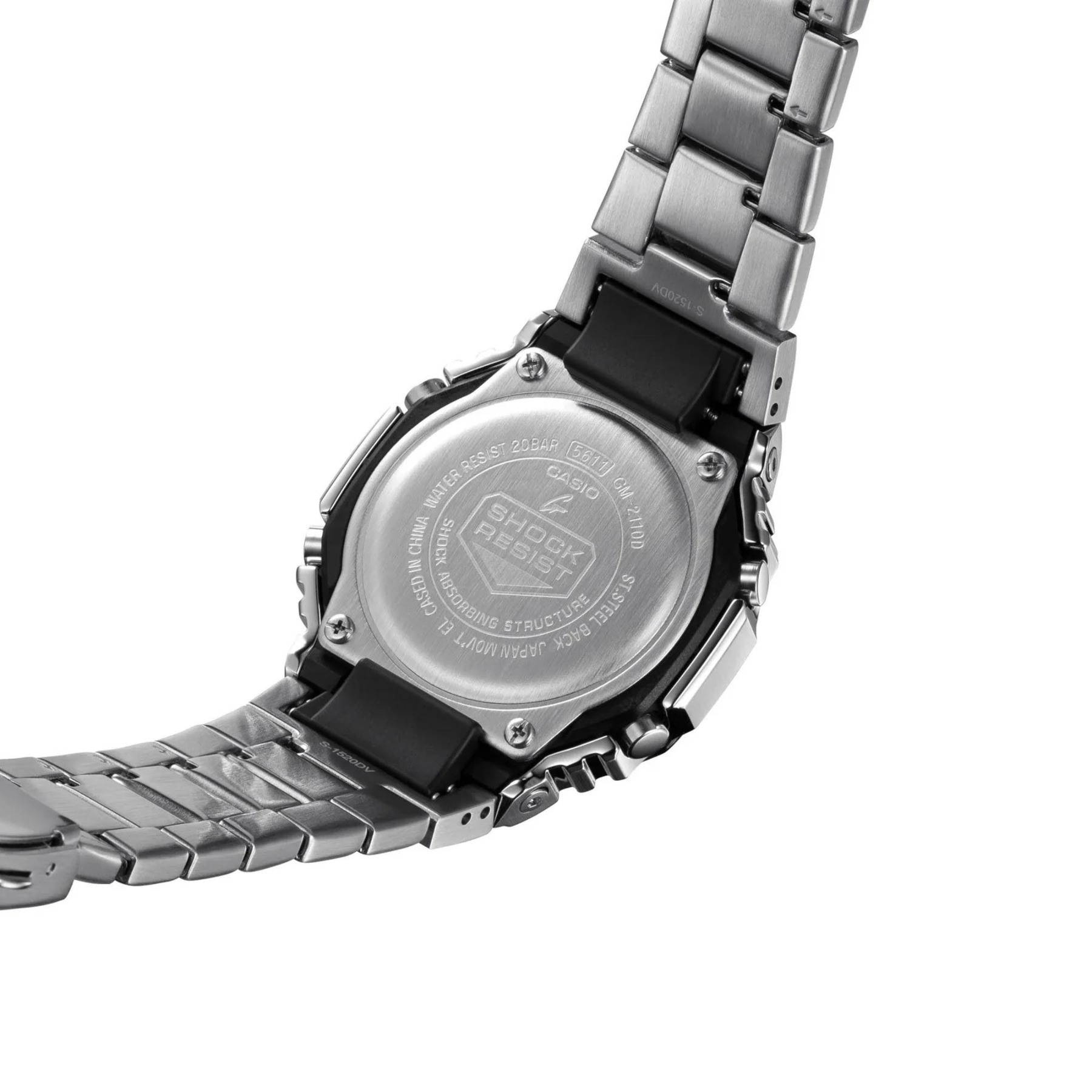 Casio G-Shock GM-2110D-7A CasiOak Full Metal Analog Digital Men's Watch (Silver) GM2110D-7A