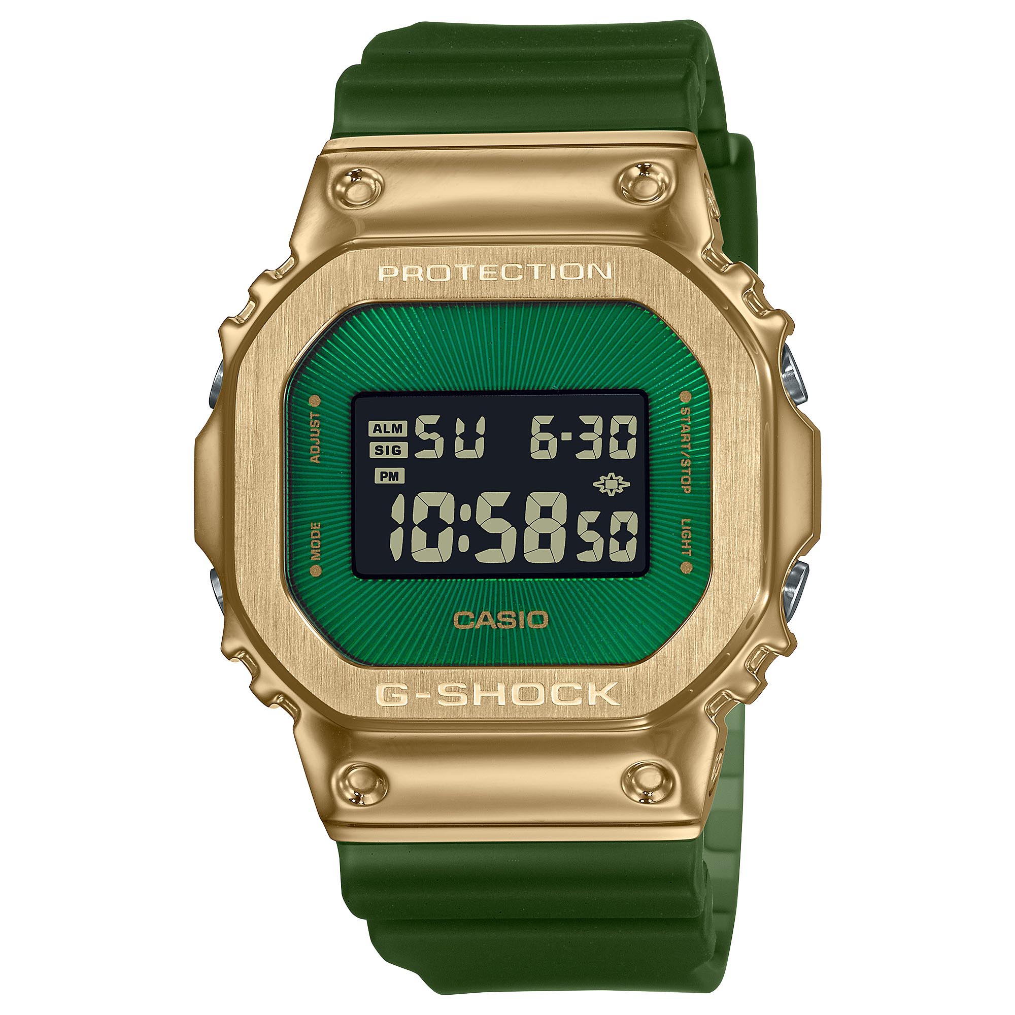 Casio G-Shock GM-5600CL-3 Metal Clad Men's Digital Watch (Gold & Green) GM5600CL-3
