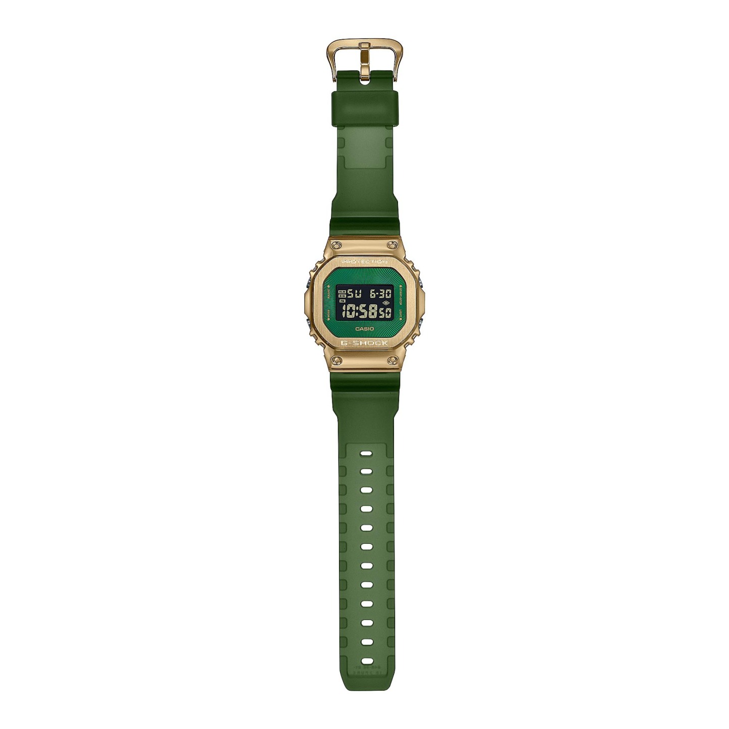 Casio G-Shock GM-5600CL-3 Metal Clad Men's Digital Watch (Gold & Green) GM5600CL-3