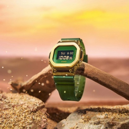 Casio G-Shock GM-5600CL-3 Metal Clad Men's Digital Watch (Gold & Green) GM5600CL-3