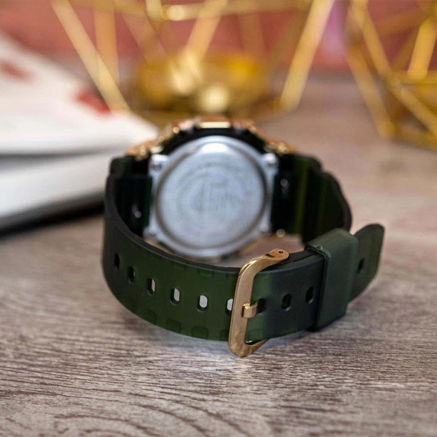Casio G-Shock GM-5600CL-3 Metal Clad Men's Digital Watch (Gold & Green) GM5600CL-3