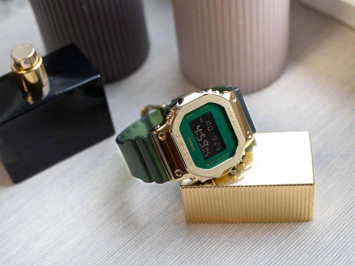 Casio G-Shock GM-5600CL-3 Metal Clad Men's Digital Watch (Gold & Green) GM5600CL-3