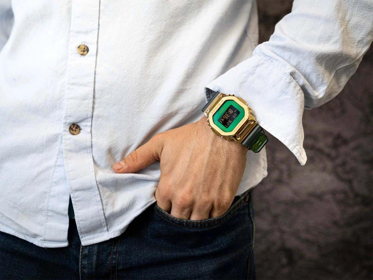 Casio G-Shock GM-5600CL-3 Metal Clad Men's Digital Watch (Gold & Green) GM5600CL-3