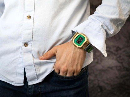 Casio G-Shock GM-5600CL-3 Metal Clad Men's Digital Watch (Gold & Green) GM5600CL-3