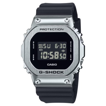 Casio G-Shock GM-5600U-1 Metal Bezel Men's Digital Watch (Silver & Black) GM5600U-1