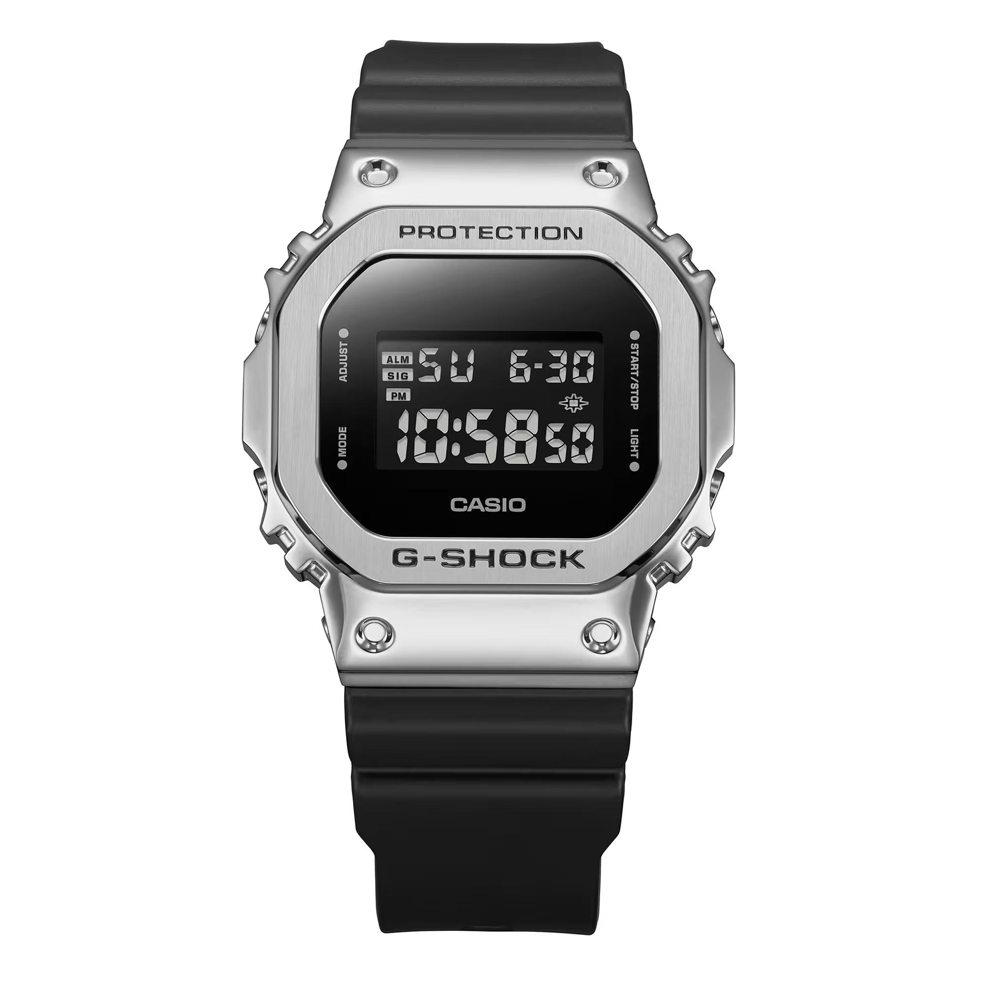 Casio G-Shock GM-5600U-1 Metal Bezel Men's Digital Watch (Silver & Black) GM5600U-1