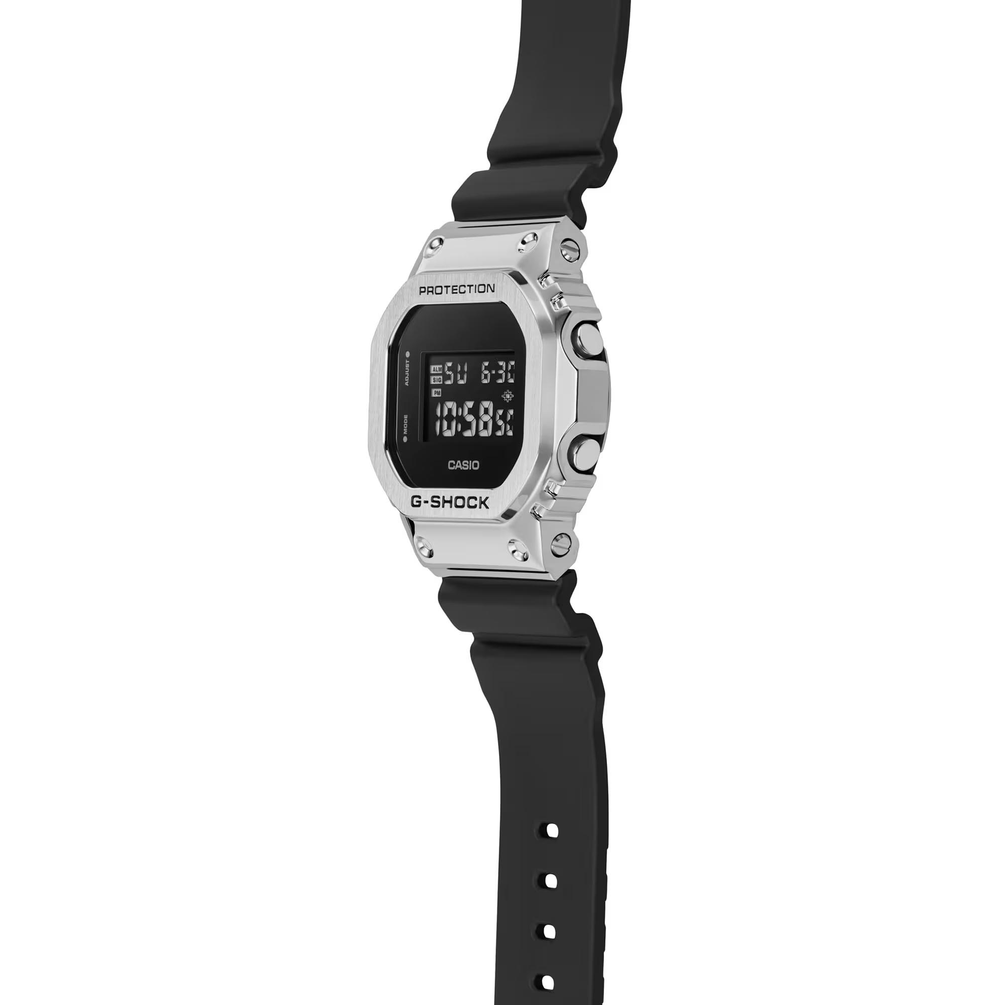 Casio G-Shock GM-5600U-1 Metal Bezel Men's Digital Watch (Silver & Black) GM5600U-1