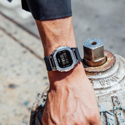 Casio G-Shock GM-5600U-1 Metal Bezel Men's Digital Watch (Silver & Black) GM5600U-1