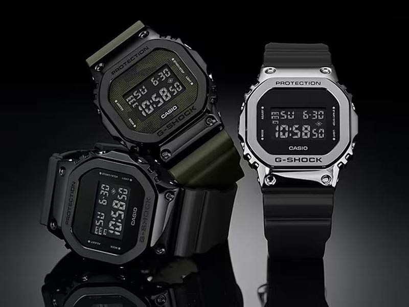 Casio G-Shock GM-5600U-1 Metal Bezel Men's Digital Watch (Silver & Black) GM5600U-1