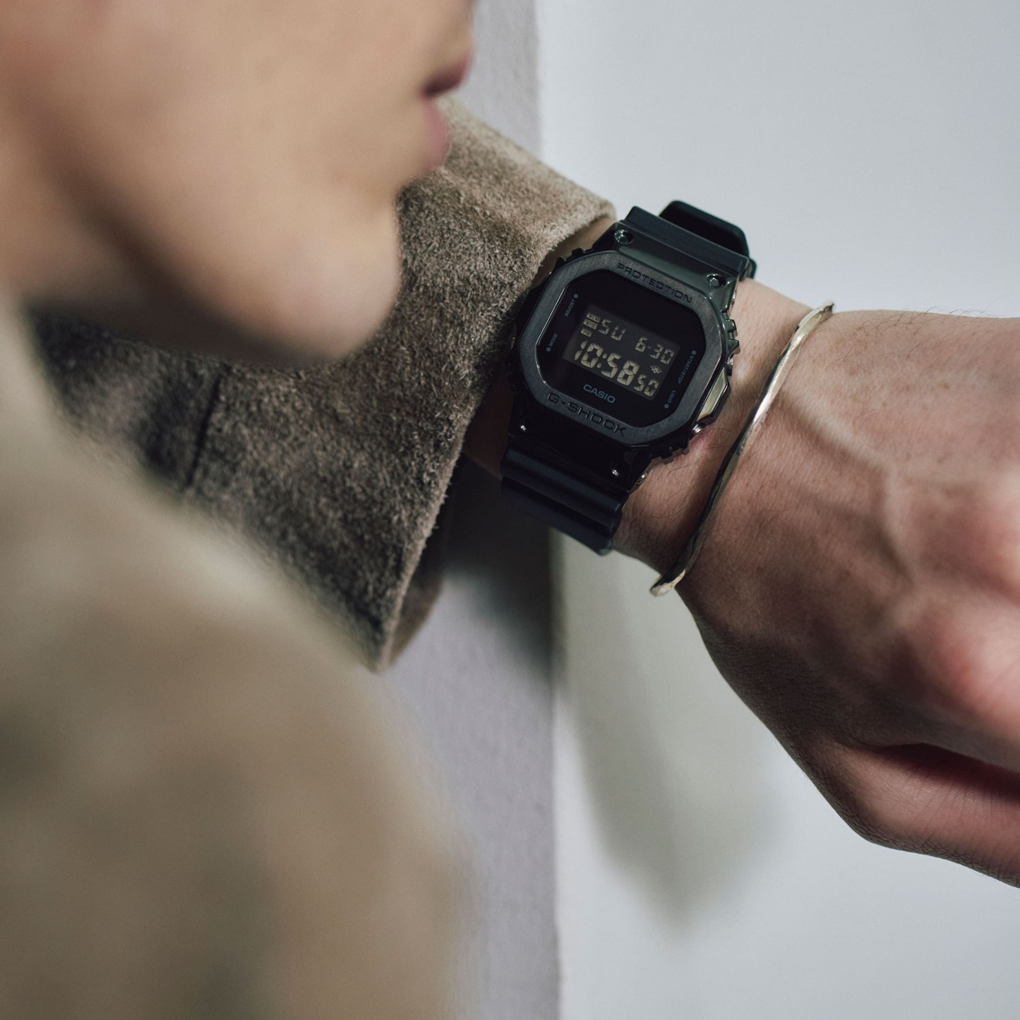 Casio G-Shock GM-5600UB-1 Metal Bezel Men's Digital Watch (Black) GM5600UB-1
