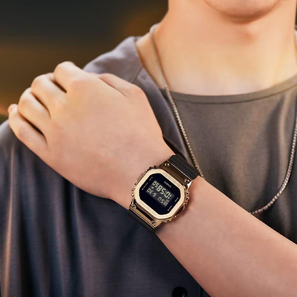Casio G-Shock GM-5600UG-9 Metal Bezel Men's Digital Watch (Gold & Black) GM5600UG-9