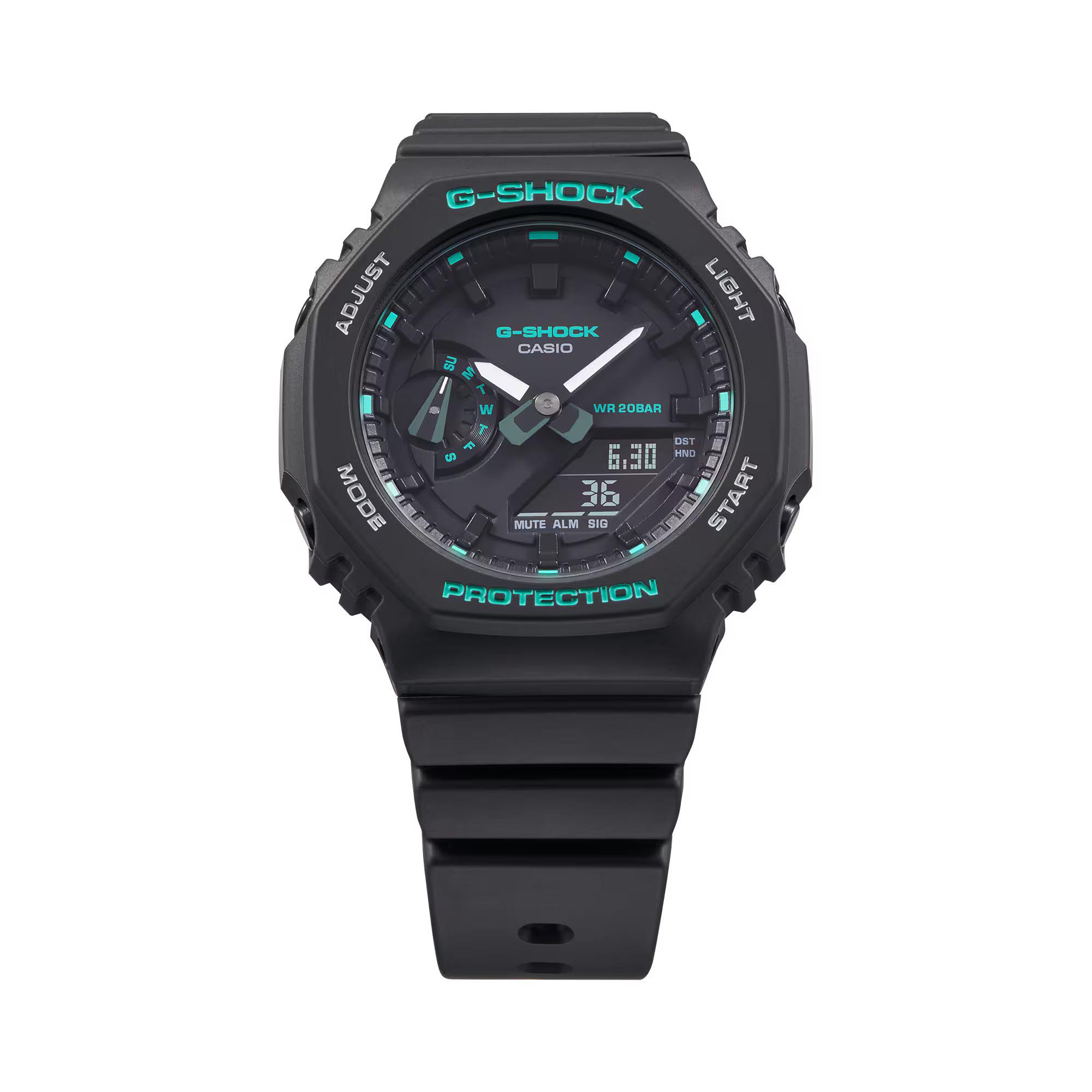 Casio G-Shock GMA-S2100GA-1A S-Series CasiOak Woman Watch Black Green ozDigitalWatch.com.au