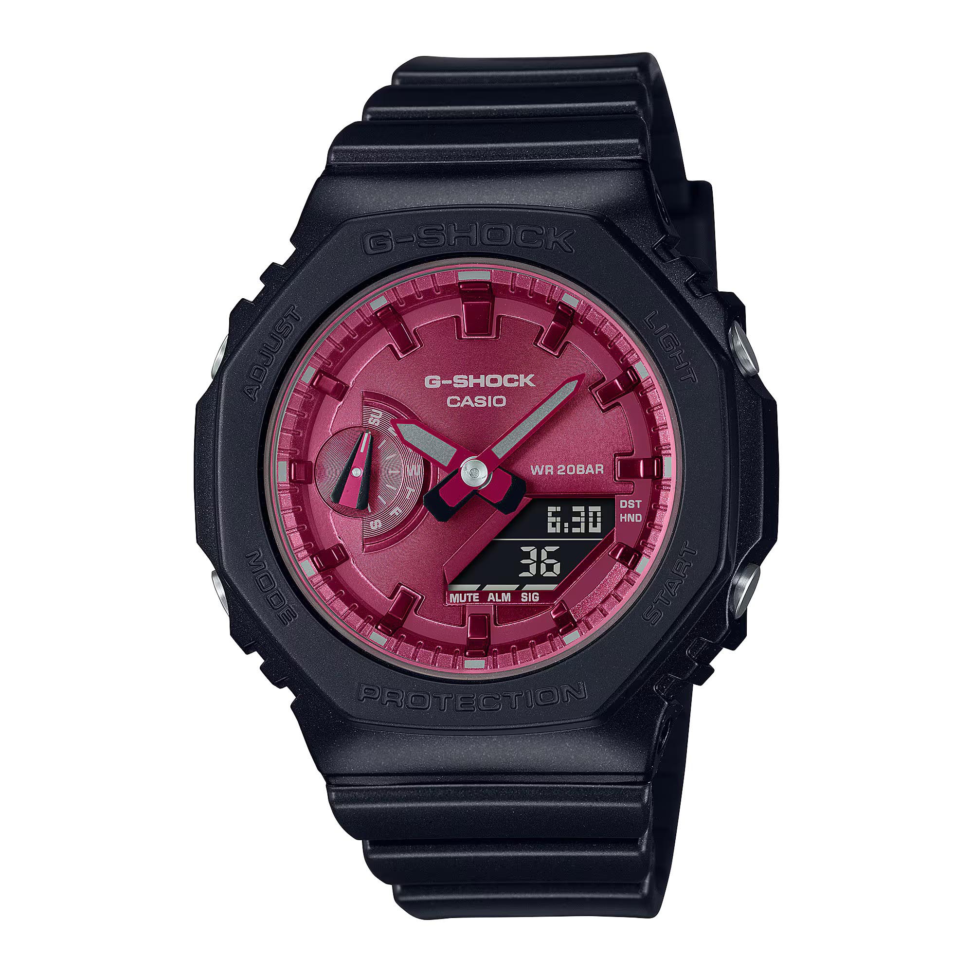 Casio G-Shock GMA-S2100RB-1A CasiOak S-Series Women Watch Black Red ozDigitalWatch.com.au
