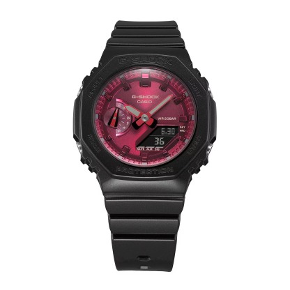 Casio G-Shock GMA-S2100RB-1A CasiOak S-Series Women Watch Black Red ozDigitalWatch.com.au
