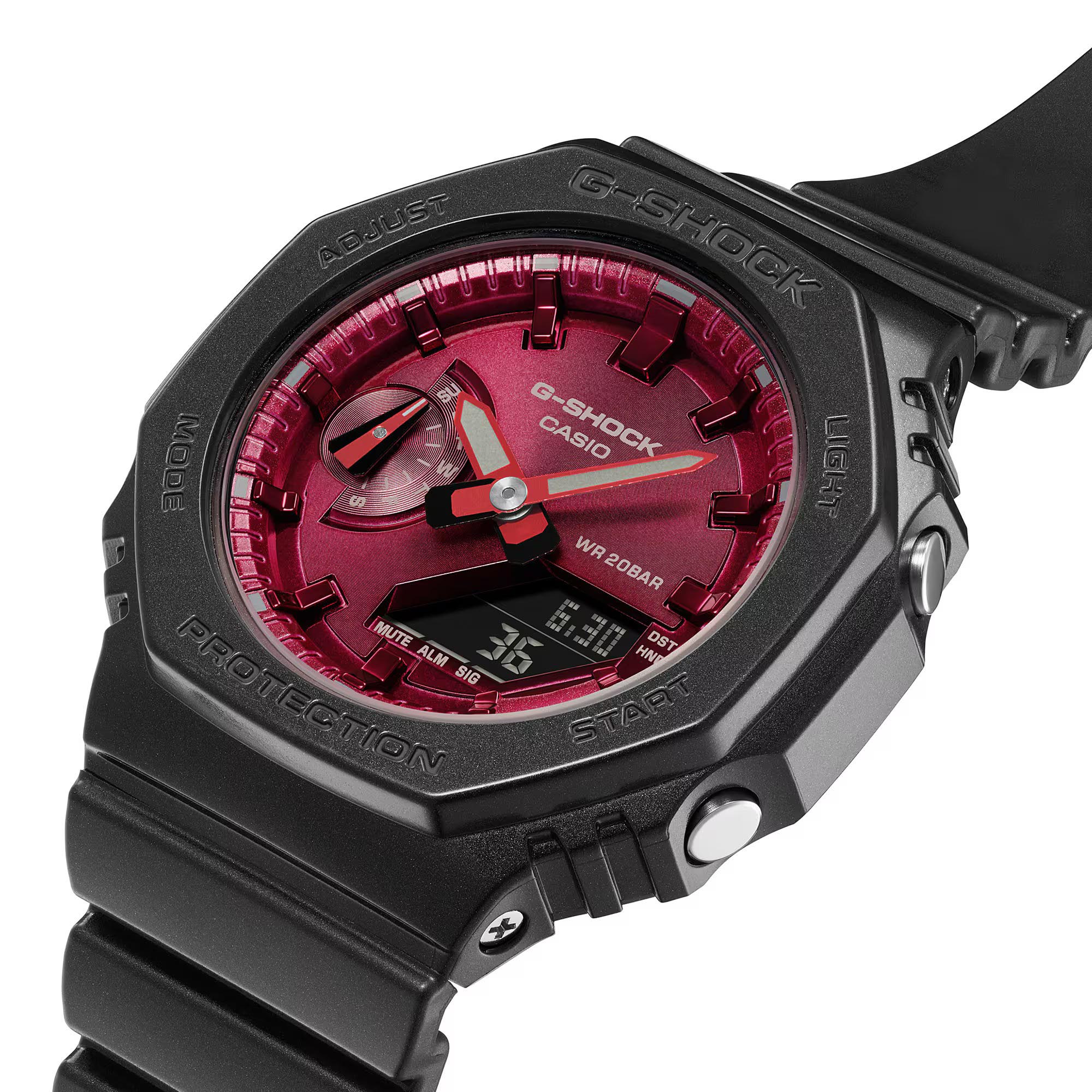 Casio G-Shock GMA-S2100RB-1A CasiOak S-Series Women Watch Black Red ozDigitalWatch.com.au