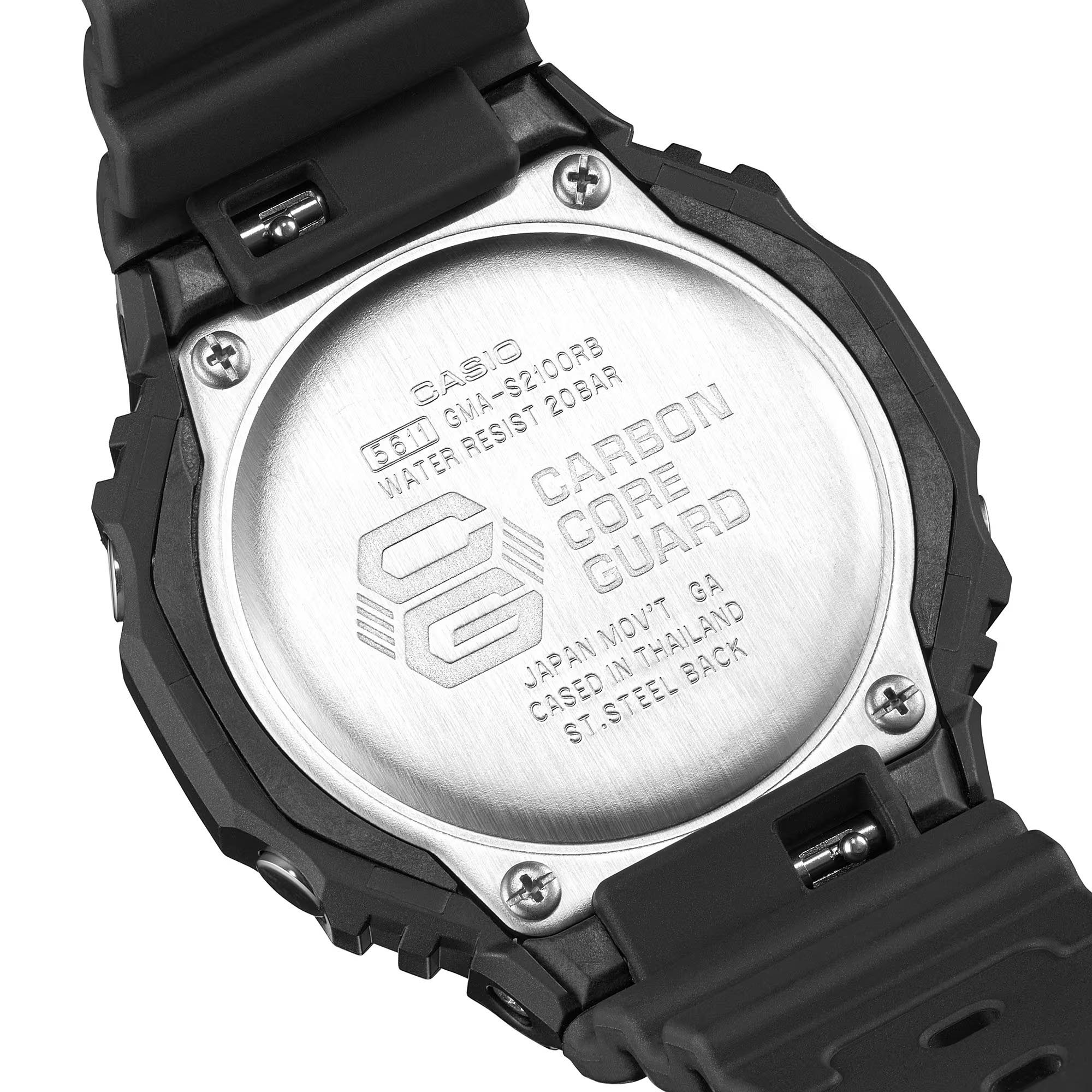 Casio G-Shock GMA-S2100RB-1A CasiOak S-Series Women Watch Black Red ozDigitalWatch.com.au