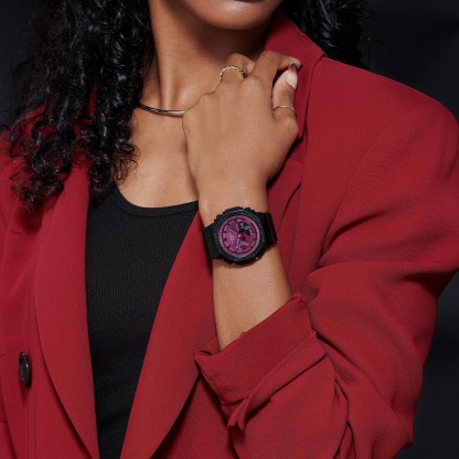 Casio G-Shock GMA-S2100RB-1A CasiOak S-Series Women Watch Black Red ozDigitalWatch.com.au