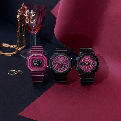 Casio G-Shock GMA-S2100RB-1A CasiOak S-Series Women Watch Black Red ozDigitalWatch.com.au