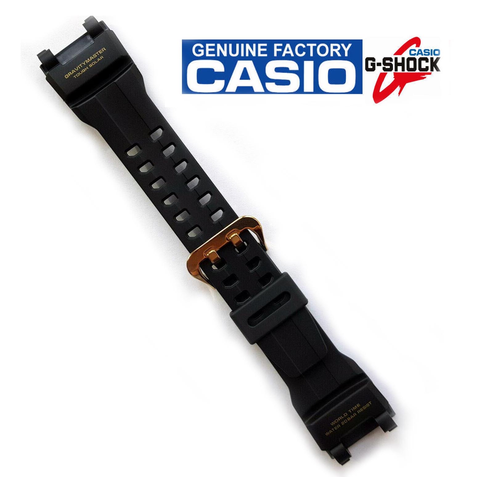 Casio G-Shock GR-B100GB-1A Genuine Replacement Band (Black x Gold) (Part No: 10570740 / 10615199) GRB100GB