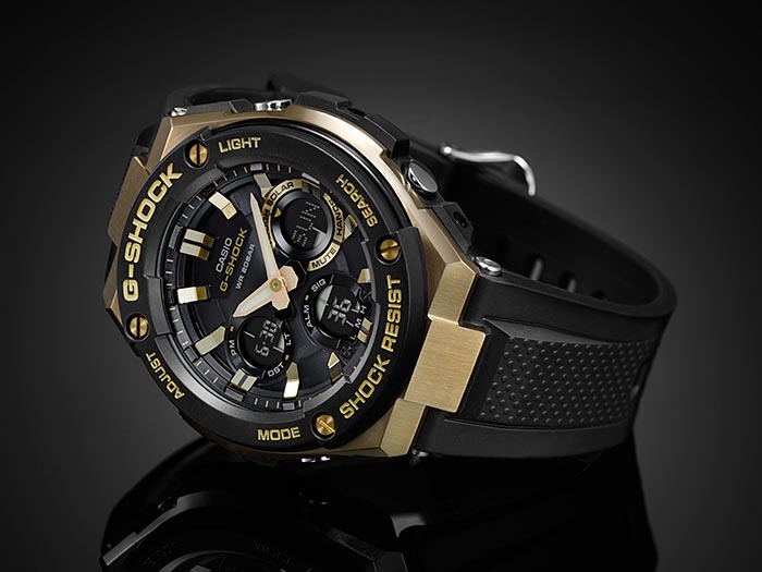Casio G-Shock G-Steel GST-S100G-1A Solar Men Watch Yellow Gold x Black ozdigitalwatch.com.au